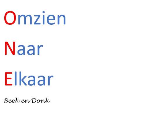 Omzien Naar Elkaar ONE Beek en Donk Hulpboek 111754793273