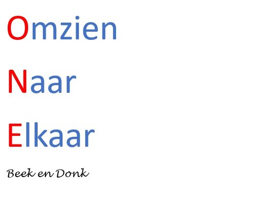 Omzien Naar Elkaar ONE Beek en Donk Hulpboek 111754794291